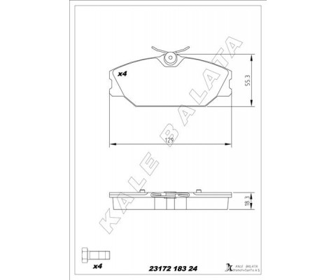 ÖN FREN BALATASI RENAULT MEGANE 99 LAGUNA 95 SCENIC 99 LOGAN 06 SAFRANE 96 00