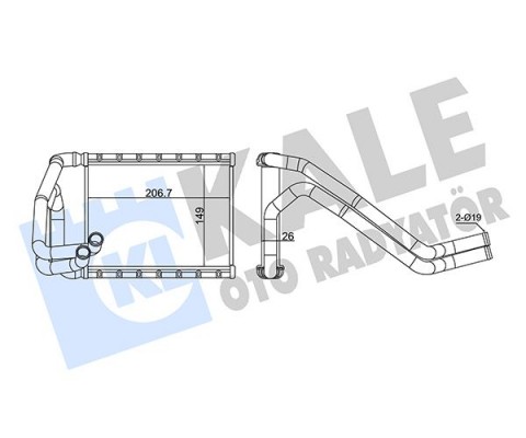 KALORİFER RADYATÖRÜ KIA CEED 1.4L 1.6L G4FA G4FC benzinli 07-12 1.6L D4FB dizel 07-12 - ALEMİNYUM