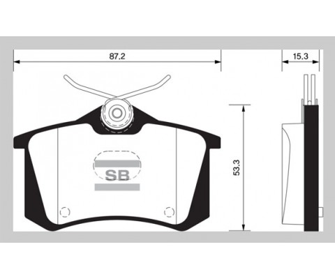ARKA FREN BALATA RENAULT CLIO 05- / KANGOO/ MODUS/ FLUENCE/ MEGANE SCENIC / CITROEN BERLINGO 99- / C2 C3 C4 03- / DS4 11- / PEUGEOT 307 00- / 308 07- / PARTNER 96- /VW POLO CLASSIC 95-01