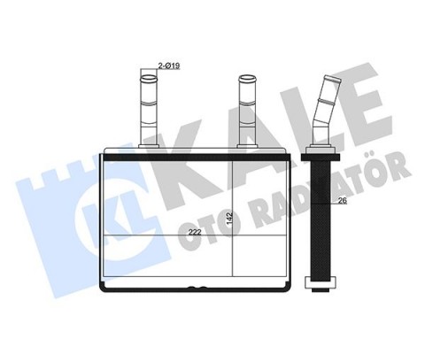 KALORİFER RADYATÖRÜ HYUNDAI STAREX 2.5L D4BH. 4D56 TC TCI 04-10 H100 2.5L D4BH Kamyonet 04-12 / KIA BONGO K2500 2.5L D4BH TCİ 03- - ALEMİNYUM