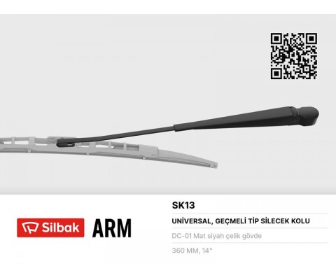 SİLECEK KOLU 385MM R12TX.GTS.TSW.TOROS YENİ MODEL KANCALI