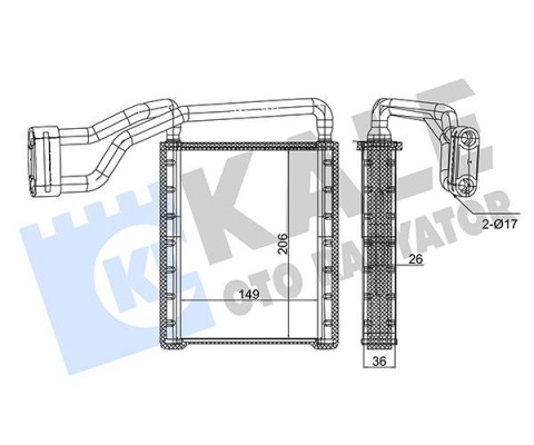KALORIFER RADYATORU TRANSIT V363 14 17 CUSTOM V362 14 17 ARKA