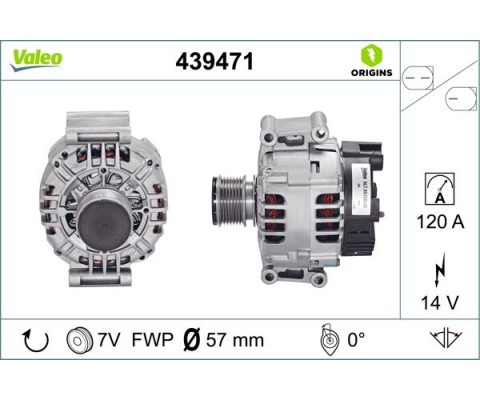 ALTERNATOR 14V 120A MERCEDES W203 S203 CL203 C209 A209 W211 R171