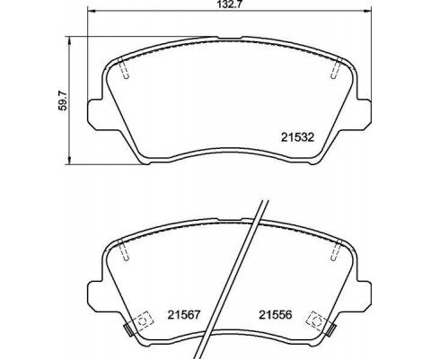 DİSK FREN BALATASI ÖN HYUNDAI İ30 1.4 11/16 KIA CEED 1.4 03/18