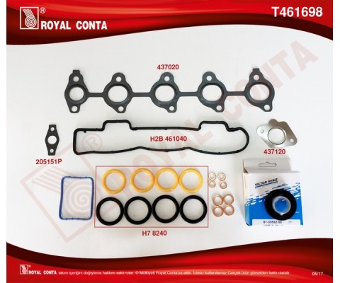 MOTOR UST TAKIM CONTA KEÇELİ S.LASTİKLİ SKCSİZ FOCUS II 1.6 TDCI 04 11 FIESTA 1.6 TDCI 02 08 FUSION 1.6 TDCI 04 14 VOLVO C30 06 12 S40 II 06 12 S80 II 06 12 V50 05 12 V70 III 09 11 1.6D-206-207