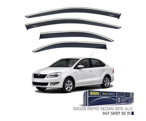 KROMLU CAM RÜZGARLIĞI SKODA RAPID SEDAN 2013- 4LÜ