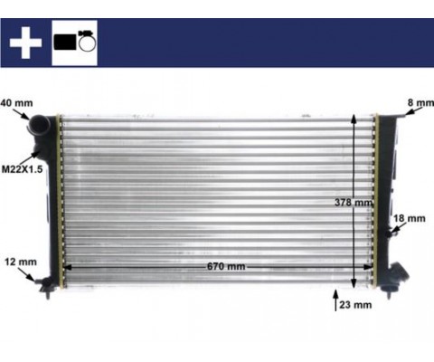RADYATÖR 306 II-PARTNER-XSARA BERLINGO 1.9D AC MEK 670x377x34