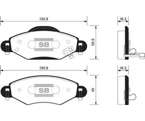 ÖN FREN BALATA TOYOTA YARIS 1.0L 1SZ-FE SCP10 fransız üretim 03-05 / 1.3L 2SZ-FE SCP12 fransız üretim 03-05