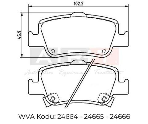 ARKA BALATA TOYOTA AURİS 07- AURİS 12- COROLLA ARKA
