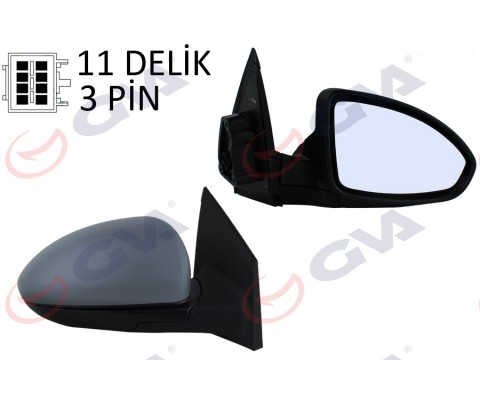DIŞ DİKİZ AYNASI SAĞ CRUZE 09 ELEKTRİKLİ ISITMALI ASTARLI ASFERİK
