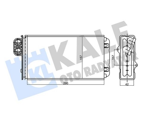KALORİFER CITROEN XM-PEUGEOT 605 KALORİFER BORUSUZ AL/MKNK 42 MM