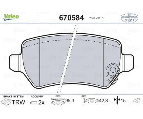 ARKA BALATA ASTRA G 98 ASTRA H 05 MERIVA 03 ZAFIRA 00 COMBO 02 FTE KIRMIZI KUTU