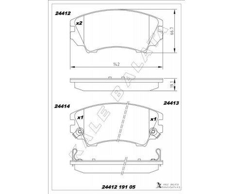 ÖN BALATA OPEL ASTRA J 12 14 INSIGNIA 08 11 ZAFIRA 11 SAAB 9.5 10 17 JANT GDB1783