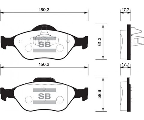 ÖN BALATA FIESTA 1.4TDCİ ABSLİ 00 FUSION 02 MAZDA 121 96 MAZDA 2 03