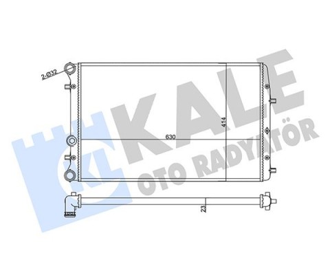 SU RADYATÖRÜ VW POLO 02 SEAT CORDOBA-IBIZA III 02 SKODA FABIA 99 1.2 1.4 1.6 16V 1.9TDI MT AC NAC MEKANİK 630x414x23 6Q0121253Q-6QE121253A