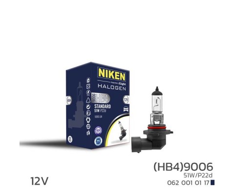 NIKEN 9006 HB4 51W HALOJEN AMPUL P22d 12V