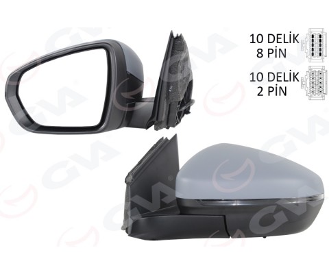 DIŞ DİKİZ AYNASI SOL ELEKTRİKLİ KATLANABİLİR ISITMALI SİNYALLİ ASTARLI KONVEKS PSA 3008-4008 16-23