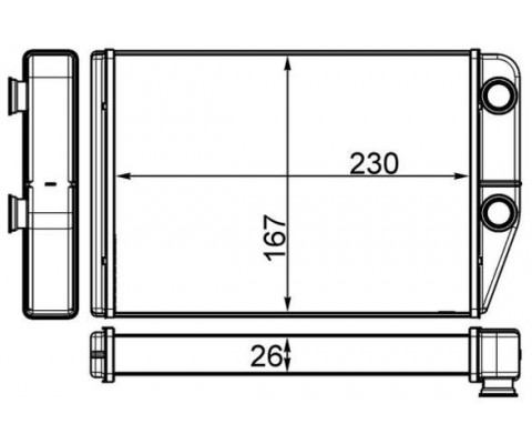 KALORİFER RADYATÖRÜ PEUGEOT BOXER III CITROEN JUMPER FIAT DUCATO III 06 230X163X26