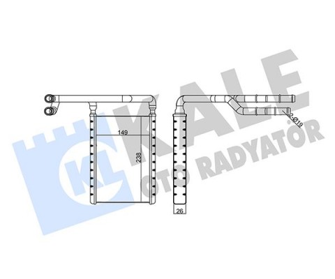 KALORİFER RADYATORU BRAZING FORD TOURNEO CUSTOM V362 12 TRANSIT V362 14