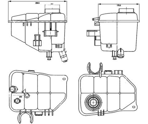 RADYATOR YEDEK SU DEPOSU MERCEDES W203 CL203 S203 C209 A209