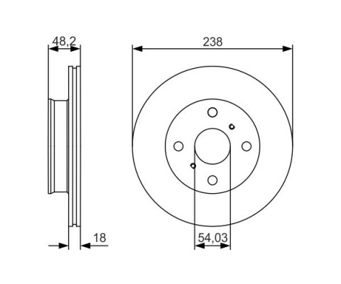 ÖN FREN DİSKİ HAVA KANALLI TOYOTA COROLLA 1.3L 2E EE90. EE100 88-98 1.6L 4A-F AE92 88-91 238 ÇAP X 4 BİJON - Adet disk fiyatıdır