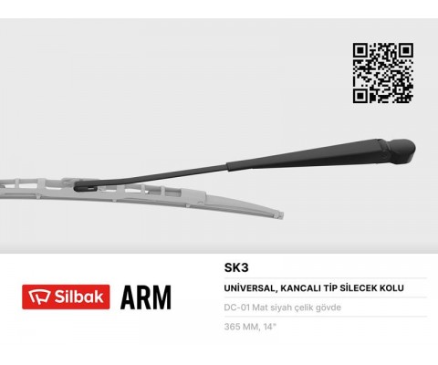 SİLECEK KOLU 380MM R12TX.GTS.TSW-TOROS ESKİ MODEL KANCALI