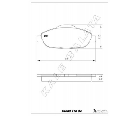 ÖN BALATA P308 1.4 1.6 HDİ 2.0 HDİ 07 P308 SW 07 P308 CC 1.6 HDİ 09 P3008 13 1.6 HDI-VTI
