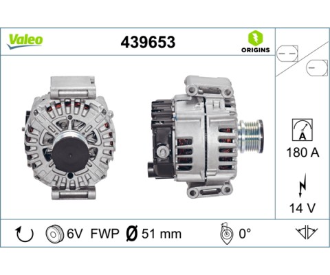 ALTERNATOR 14V 180A MERCEDES W204 C218 W212 W166 X204 W639 B906