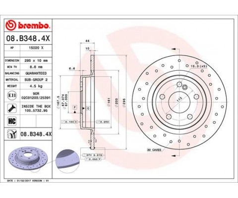 FREN DISKI ARKA MERCEDES W176 W246 C117 X156