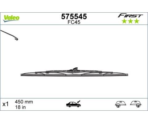SİLECEK SÜPÜRGESİ 450mm NORMAL TİP FİRST ÜNİVERSAL