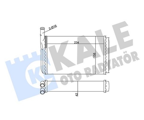 KALORİFER AL/MKNK 80-COUPE-90-PORSCHE 924-CADDY I-GOLF I-JETTA I-PASSAT-SANTANA-SCIROCCO 84 87