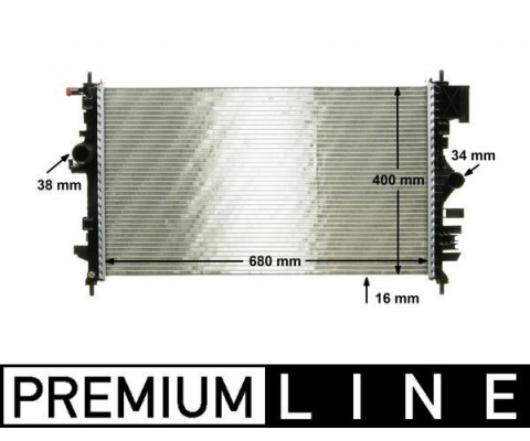 RADYATÖR INSIGNIA-SAAB 9-5 1.6-1.8 08 AC MEK 680x398x16