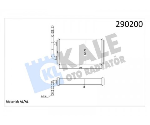 KALORIFER RADYATORU TRANSIT 2.0 2.5D 85 92 T12 T15 92 00 ALIMINYUM BRAZING