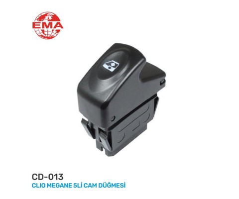 CAM AÇMA ANAHTARI SAĞ MEGANE I-CLIO II 98-05 5 FİŞ-TEKLİ