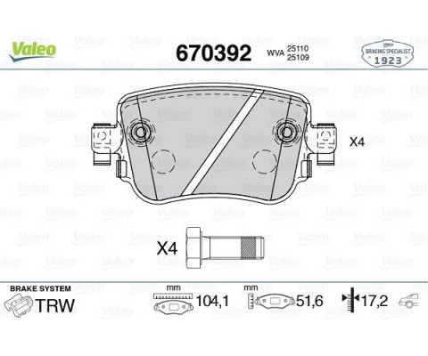 ARKA BALATA VW CADDY IV 2.0TDI 15 CUUF-DFSF 104.1x17.2x51.6