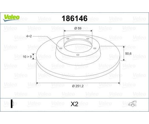 ARKA FREN DISKI FIAT BRAVO II 07 STILO 01 LINEA 07 ALFA ROMEO MITO 08 LANCIA DELTA II 08 251.5x10x4DL