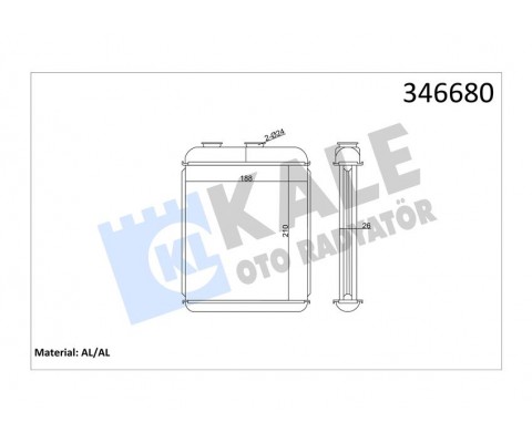 KALORİFER RADYATÖRÜ BRAZİNG ASTRA F-ASTRA G-ASTRA H YÜZÜKLÜ MEK OTOM 208x183x26