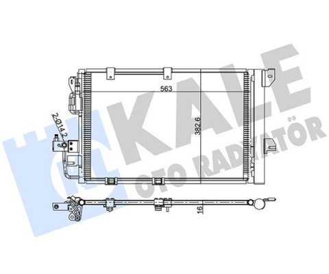 KLİMA RADYATÖRÜ KONDENSERİ ASTRA G-ZAFIRA 1.2 16V-1.4 16V-1.6 16V-1.8-2.0 16V AL/AL 573x383x16