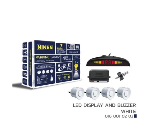 PARK SENSÖRÜ LED EKRAN SES İKAZLI BEYAZ