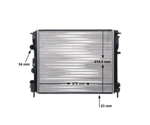 RADYATÖR CLIO II-KNG -LOGAN-SOLENZA-1.5DCİ-1.4-1.6 16V-1.9DTI AC MEK 480x415x34