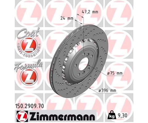 FREN DİSKİ ARKA SOL BMW M5 F10 M6 F12 F13 F06 HAVALI DELIKLI CIFT PARCALI