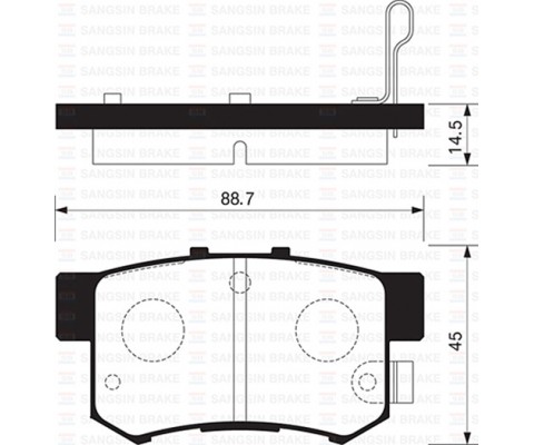 ARKA FREN BALATA HONDA CIVIC 1.4L 1.6L D14 D16 Hatchback 96-01 / 1.6L D16 VTEC VTI 01-05 / 1.6L R16A 2 VTEC sedan 06- / ACCORD 2.0L F20 90-98 / SUZUKI SX4 1.6L M16A RW415 05-