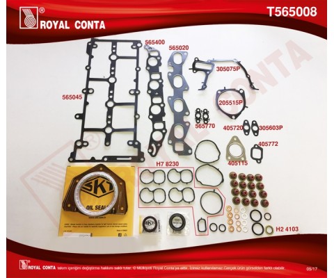 MOTOR TAKIM CONTASI KEÇELİ SUBAP LASTİK SKC SİZ DOBLO-LINEA-BRAVO II 1.6 DMTJ
