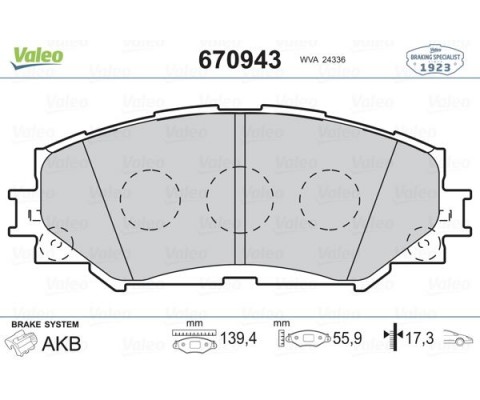 ÖN FREN BALATA TOYOTA AURIS. COROLLA 1.6L 1ZR-FE ZRE151 07-11 / 1.33L 1NR-FE NRE150 6 vites 10-12