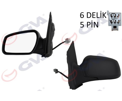 DIŞ DİKİZ AYNASI SOL FOCUS II 05 08 ELEKTRİKLİ ISITMALI KONVEKS 5 FİŞ VM-301EHL