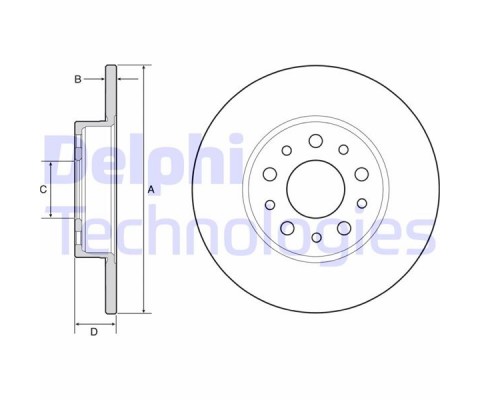 FREN DİSKİ ARKA FIAT 500 L 12 EGEA 15 1.0 1.3 MTJ 1.4 1.6 MTJ 15 251x41x5 DELİK