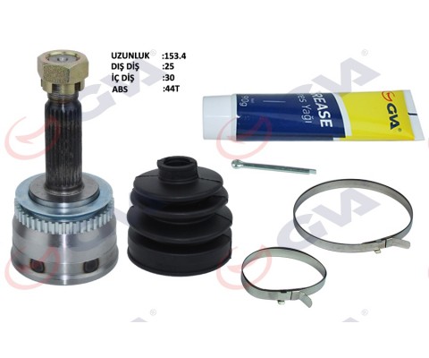 AKS KAFASI DIŞ HYUNDAI ELANTRA 1.6L G4ED Benzinli 16v Otomatik vites 01-06 ABS li 25x30x50 - ABS 44 diş