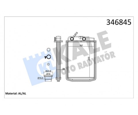 KALORİFER RADYATÖRÜ PEUGEOT BOXER III CITROEN JUMPER FIAT DUCATO III 06 230X163X26