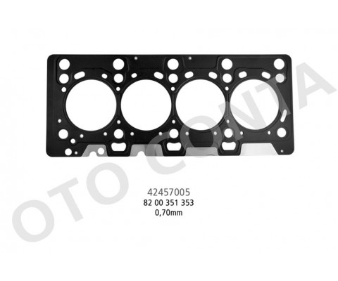 SİLİNDİR KAPAK CONTASI CLIO II-III-IV MEGANE II-III KANGOO 04 FLUENCE 09 DUSTER 10 QASHQAI 06 13 MICRA III 05 SUZUKI JIMNY 03 1.5 DCI 8200360571 0.70MM KALIN