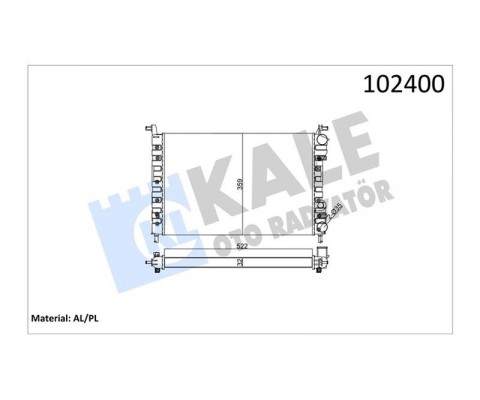 RADYATÖR PALIO 1.2-1.4 522x359x32 2 SIRA AL PL SİSTEM